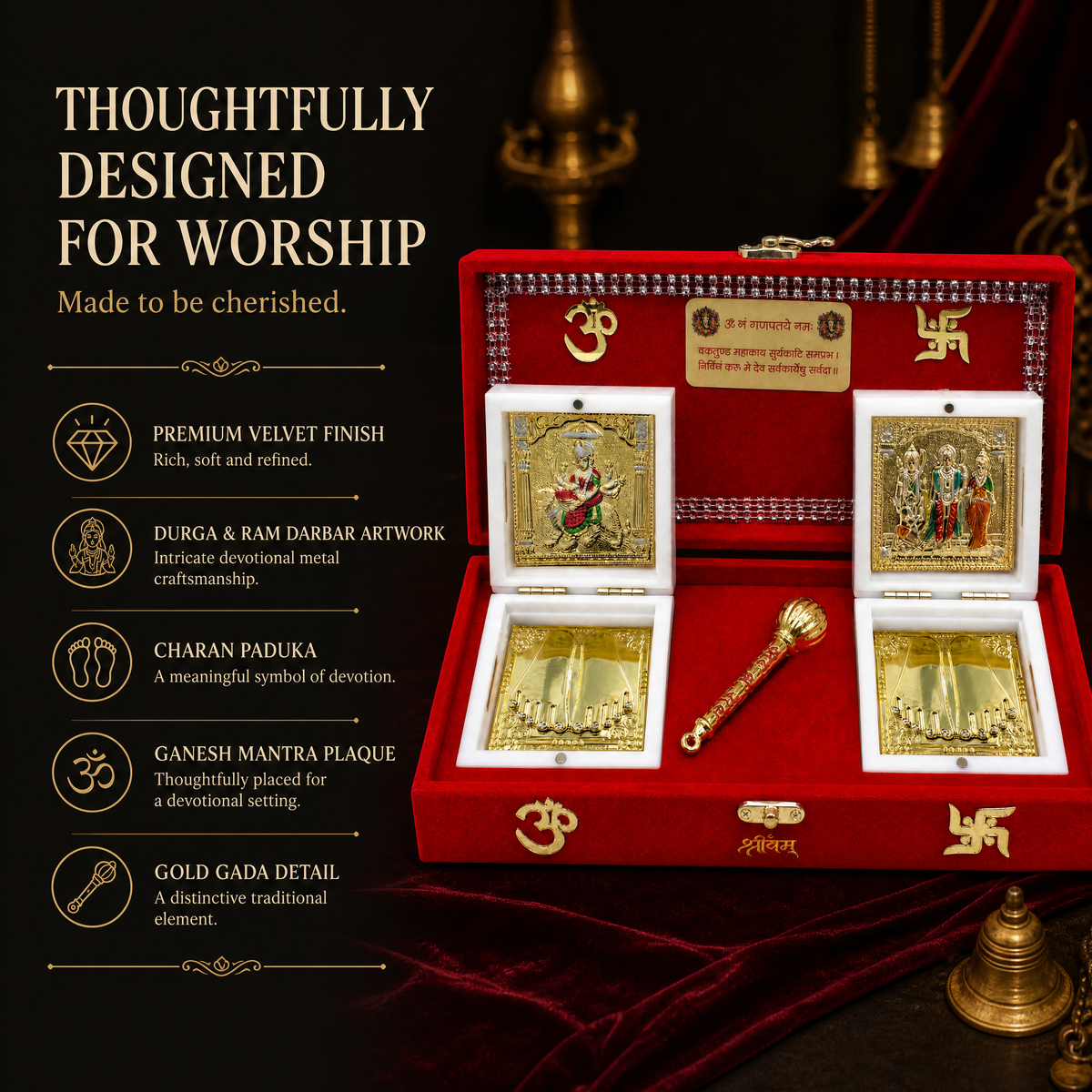 Durga & Ram Darbar with Gada Box