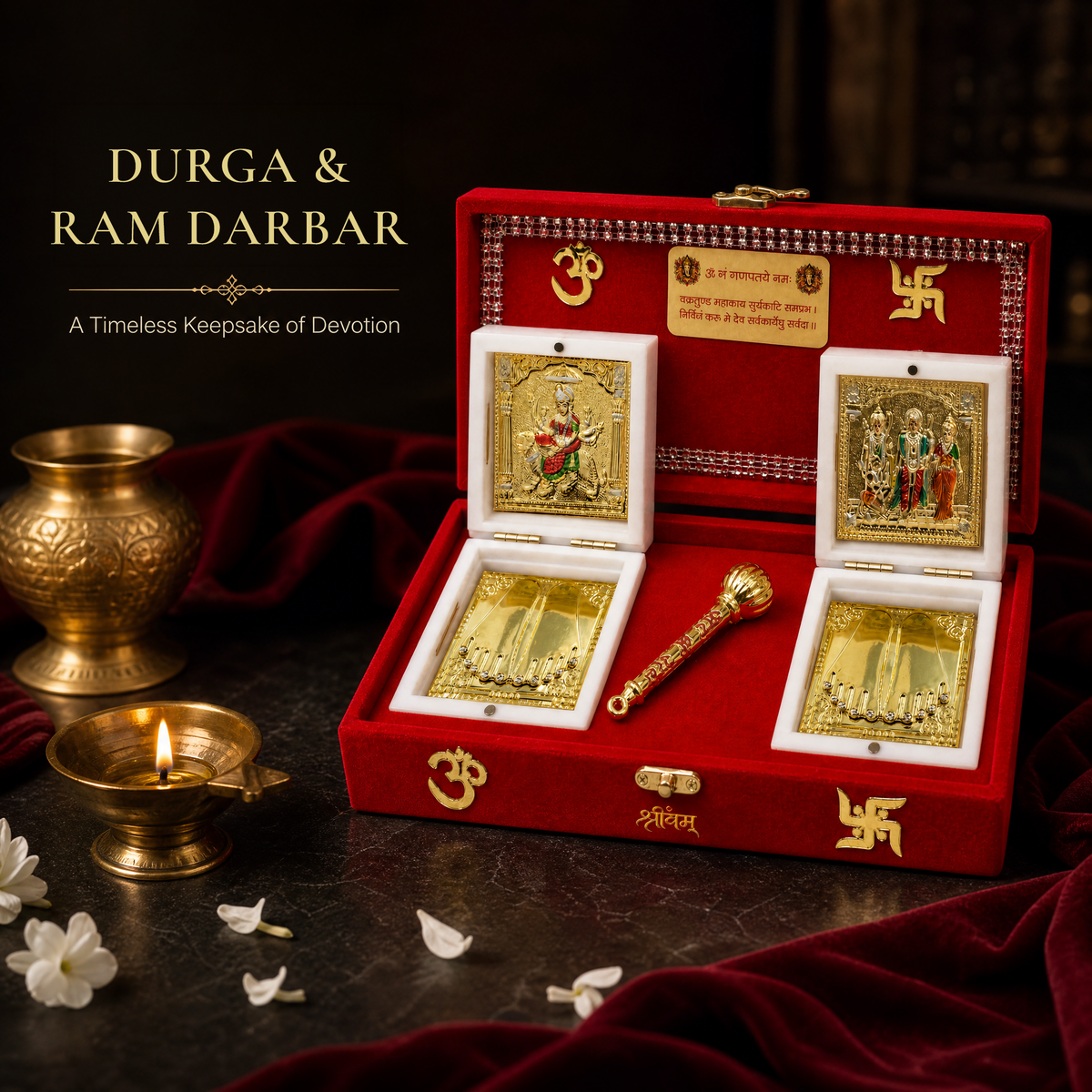 Durga & Ram Darbar with Gada Box